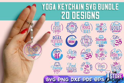 Yoga SVG Keychain | Sport SVG | Meditation Quotes SVG SVG The T Store Design 