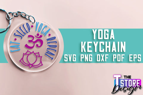 Yoga SVG Keychain | Sport SVG | Meditation Quotes SVG SVG The T Store Design 
