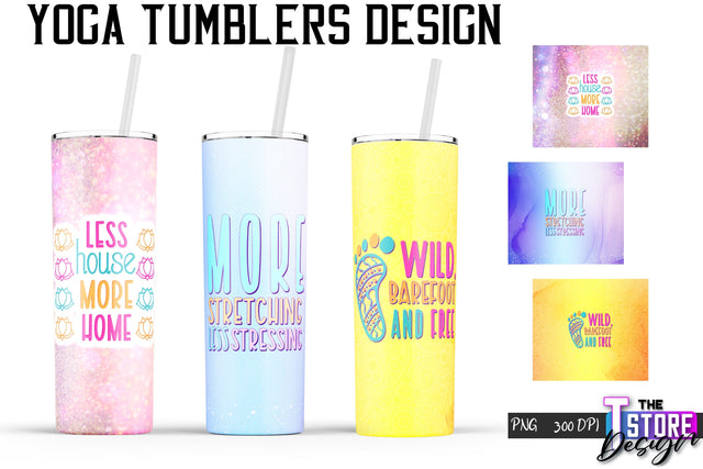 Yoga Tumblers Wrap | PNG File | PNG 300 DPI Sublimation The T Store Design 