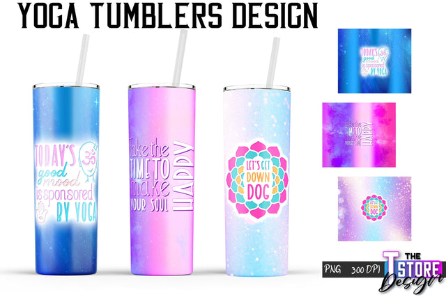 Yoga Tumblers Wrap | PNG File | PNG 300 DPI Sublimation The T Store Design 