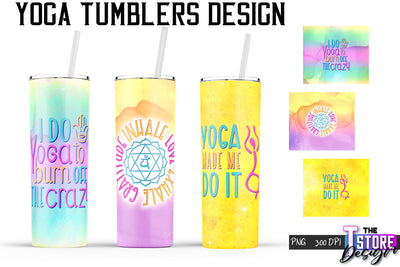 Yoga Tumblers Wrap | PNG File | PNG 300 DPI Sublimation The T Store Design 