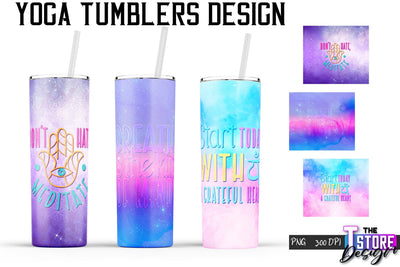 Yoga Tumblers Wrap | PNG File | PNG 300 DPI Sublimation The T Store Design 