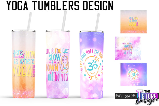 Yoga Tumblers Wrap | PNG File | PNG 300 DPI Sublimation The T Store Design 