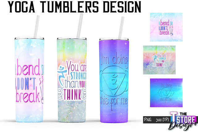Yoga Tumblers Wrap | PNG File | PNG 300 DPI Sublimation The T Store Design 