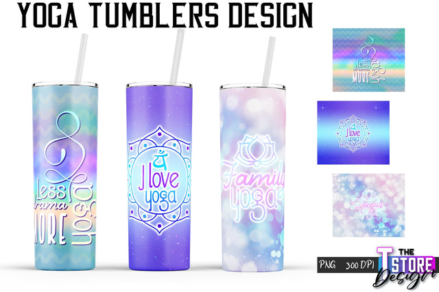Yoga Tumblers Wrap | PNG File | PNG 300 DPI Sublimation The T Store Design 