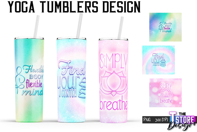 Yoga Tumblers Wrap | PNG File | PNG 300 DPI Sublimation The T Store Design 