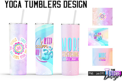 Yoga Tumblers Wrap | PNG File | PNG 300 DPI Sublimation The T Store Design 