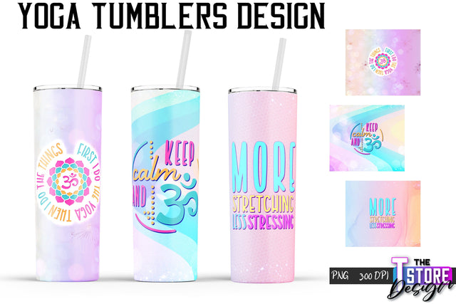 Yoga Tumblers Wrap | PNG File | PNG 300 DPI Sublimation The T Store Design 