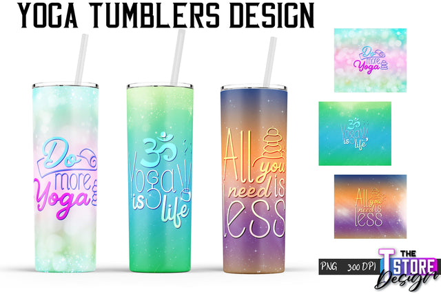 Yoga Tumblers Wrap | PNG File | PNG 300 DPI Sublimation The T Store Design 