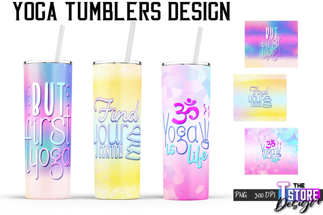 Yoga Tumblers Wrap | PNG File | PNG 300 DPI Sublimation The T Store Design 