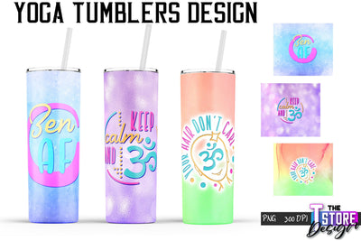 Yoga Tumblers Wrap | PNG File | PNG 300 DPI Sublimation The T Store Design 