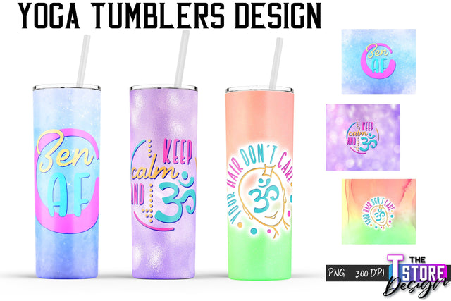 Yoga Tumblers Wrap | PNG File | PNG 300 DPI Sublimation The T Store Design 
