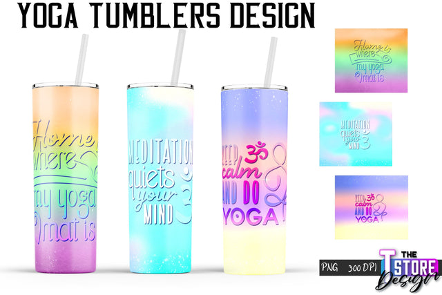 Yoga Tumblers Wrap | PNG File | PNG 300 DPI Sublimation The T Store Design 