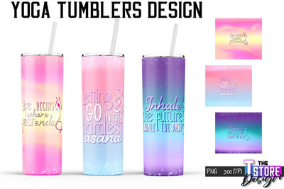 Yoga Tumblers Wrap | PNG File | PNG 300 DPI Sublimation The T Store Design 