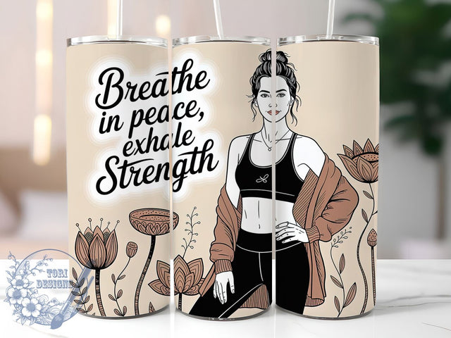 Yoga Woman Positive Quote Tumbler, Inspirational Tumbler Wrap, Positive Quote Cup, 20Oz Sublimation Design, Mindful Gift Tumbler, Fitness Motivation Wrap, Boho Yoga Cup Sublimation ToriDesigns 