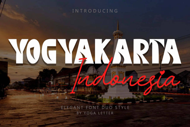 Yogyakarta Indonesia Font Prasetya Letter 