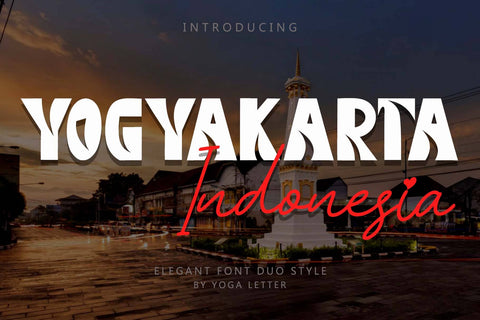 Yogyakarta Indonesia Font Prasetya Letter 