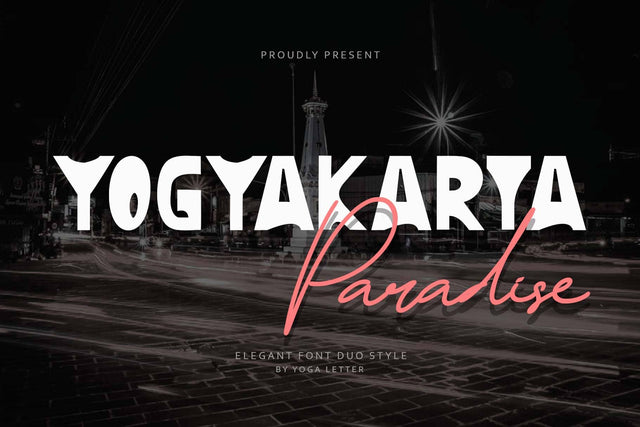 Yogyakarta Paradise Font Prasetya Letter 