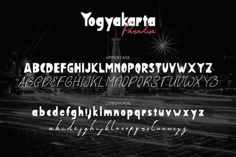 Yogyakarta Paradise Font Prasetya Letter 