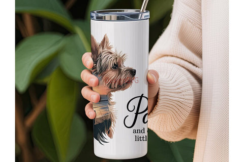 Yorkie Paws Tumbler Wrap Sublimation DesignSVG 