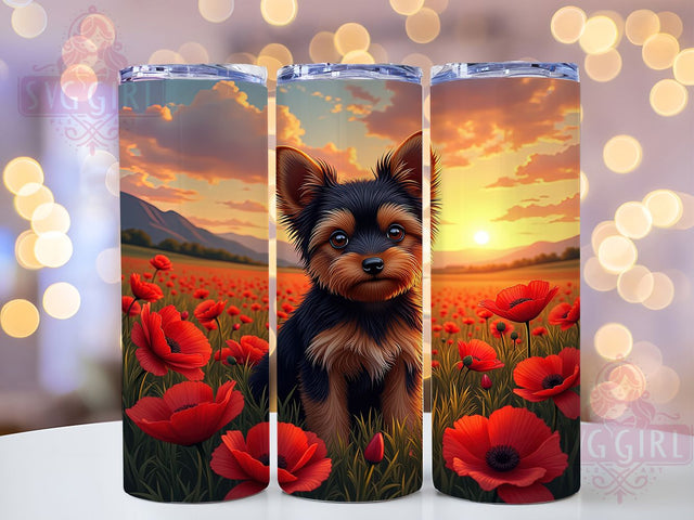 Yorkie Yorkshire Terrier 20oz Cute Dog Tumbler, Cute Dog Tumbler, 20oz Sublimation Wrap, Puppy Lover Tumbler, Small Dog Gift, Pet Owner Tumbler Sublimation SvggirlplusArt 