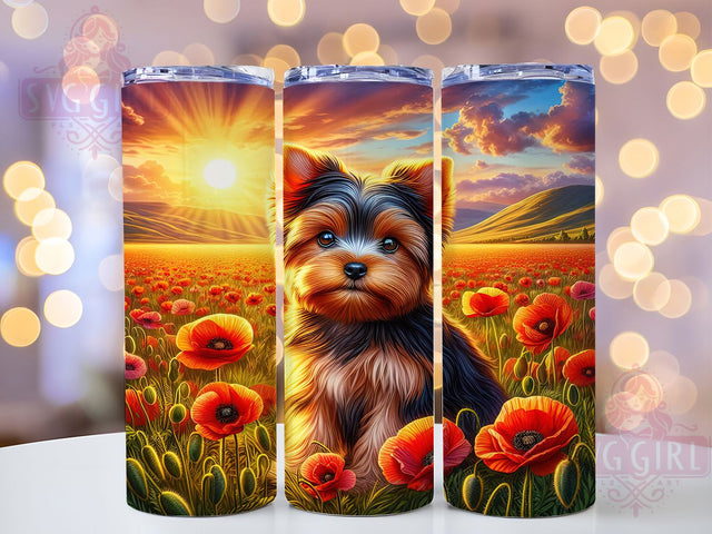 Yorkie Yorkshire Terrier 20oz Cute Dog Tumbler, Cute Dog Tumbler, 20oz Sublimation Wrap, Puppy Lover Tumbler, Small Dog Gift, Pet Owner Tumbler Sublimation SvggirlplusArt 