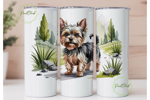 Yorkshire Terrier 20oz Tumbler Design Sublimation PixelChick 