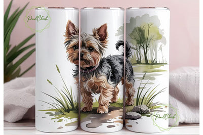 Yorkshire Terrier 20oz Tumbler Design Sublimation PixelChick 