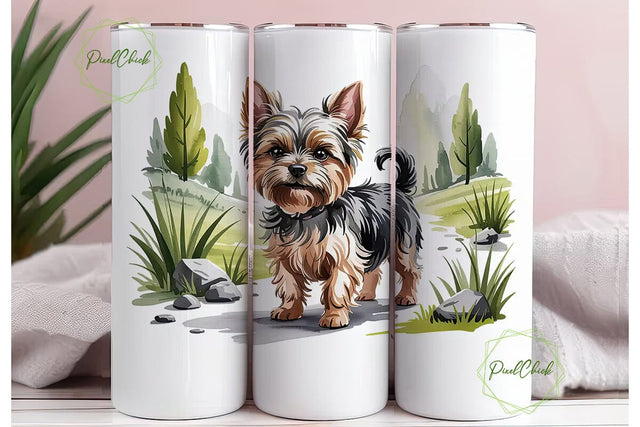 Yorkshire Terrier 20oz Tumbler Design Sublimation PixelChick 