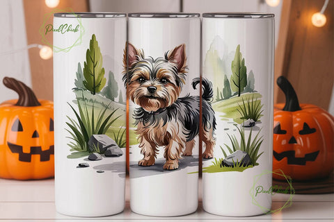 Yorkshire Terrier 20oz Tumbler Design Sublimation PixelChick 