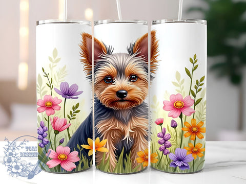 Yorkshire Terrier 20oz Tumbler, Dog Lover Gift, 20oz Tumbler Wrap, Sublimation Tumbler, Cute Dog Design, Pet Themed Tumbler, Yorkshire Terrier Tumbler Sublimation ToriDesigns 