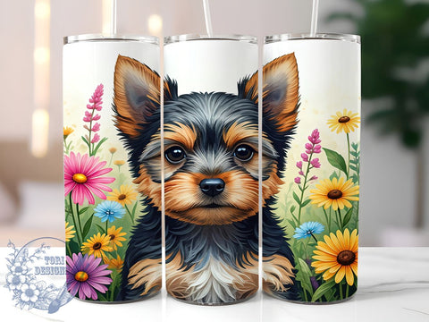 Yorkshire Terrier 20oz Tumbler, Dog Lover Gift, 20oz Tumbler Wrap, Sublimation Tumbler, Cute Dog Design, Pet Themed Tumbler, Yorkshire Terrier Tumbler Sublimation ToriDesigns 