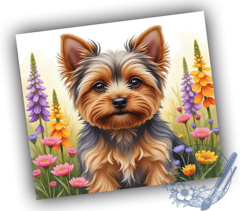 Yorkshire Terrier 20oz Tumbler, Dog Lover Gift, 20oz Tumbler Wrap, Sublimation Tumbler, Cute Dog Design, Pet Themed Tumbler, Yorkshire Terrier Tumbler Sublimation ToriDesigns 