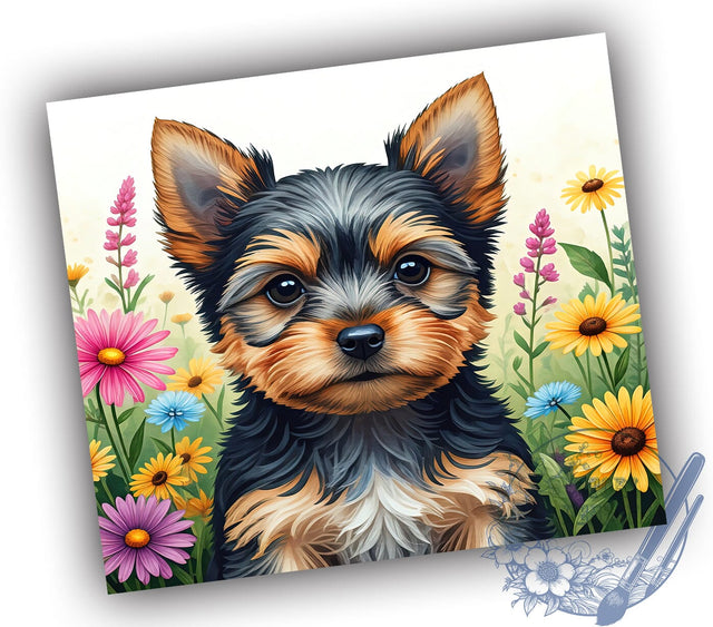 Yorkshire Terrier 20oz Tumbler, Dog Lover Gift, 20oz Tumbler Wrap, Sublimation Tumbler, Cute Dog Design, Pet Themed Tumbler, Yorkshire Terrier Tumbler Sublimation ToriDesigns 