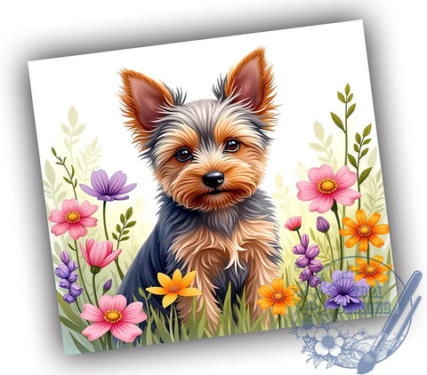 Yorkshire Terrier 20oz Tumbler, Dog Lover Gift, 20oz Tumbler Wrap, Sublimation Tumbler, Cute Dog Design, Pet Themed Tumbler, Yorkshire Terrier Tumbler Sublimation ToriDesigns 