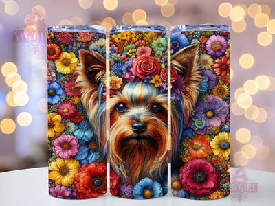 Yorkshire Terrier 20oz Tumbler Wrap Sublimation Design, Straight Tapered Tumbler Wrap, Yorkie Dogs Tumbler Png, Instant Digital Download Sublimation SvggirlplusArt 
