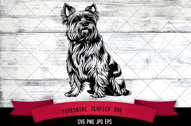 Yorkshire Terrier Dog SVG, Dog SVG, Logo - Digital Download with Commercial License for Cricut, Silhouette, Scan N Cut Crafting SVG Loveleen Kaur 