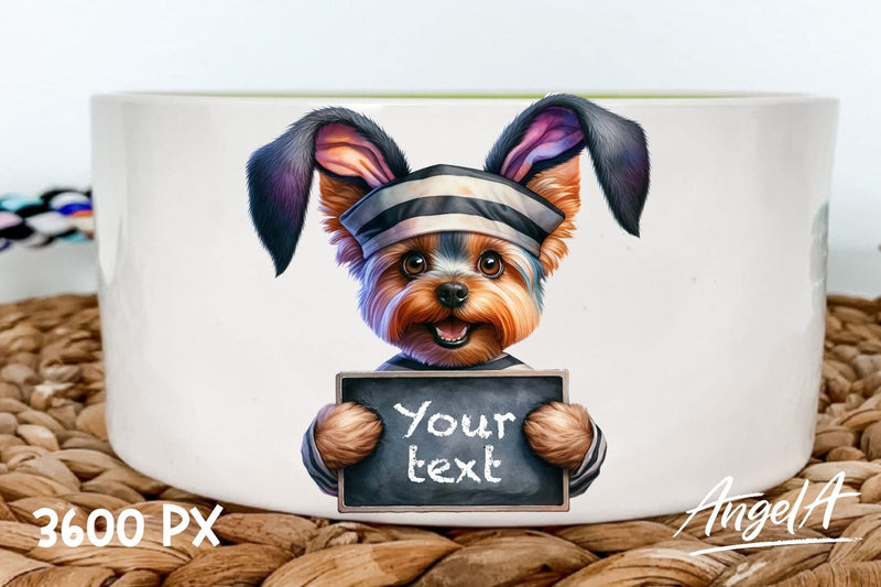 Yorkshire terrier / Easter dog clipart / bad bunny PNG Sublimation Angelina Semenova 