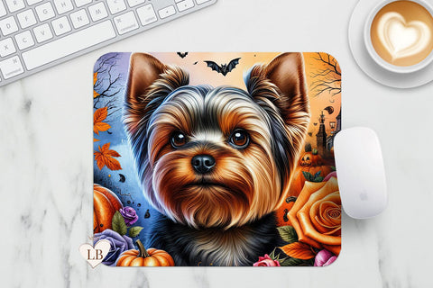 Yorkshire Terrier Mouse Pad - Halloween Mousepad PNG Sublimation BijouBay 
