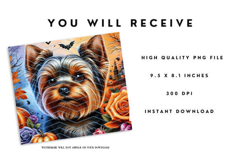 Yorkshire Terrier Mouse Pad - Halloween Mousepad PNG Sublimation BijouBay 