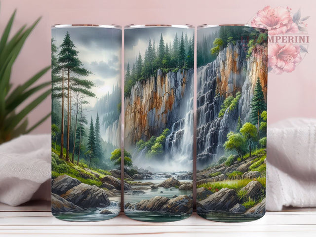 Yosemite Mountain Tumbler Wrap, Yosemite, Mountain Waterfall, Tumbler Wrap, Sublimation Design, Nature Decor, Outdoor Adventure, Landscape Art Sublimation Li Zamperini 