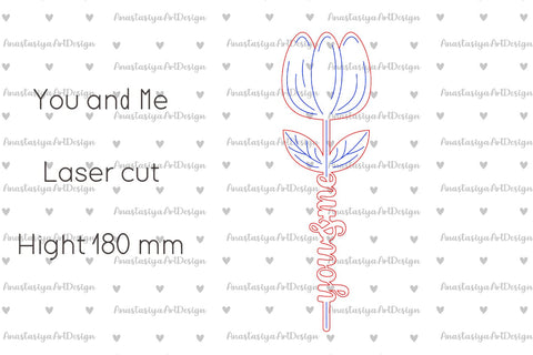 You and me sign, Love designs, Tulip flowers laser engraving SVG AnastasiyaArtDesign 