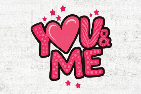 You and Me SVG Romantic Couple Design for Wedding, Anniversary Gifts and Love Home Decor Cricut Cut File SVG MaiamiiiSVG 