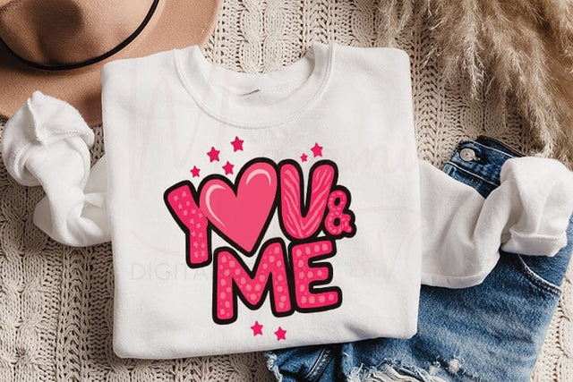 You and Me SVG Romantic Couple Design for Wedding, Anniversary Gifts and Love Home Decor Cricut Cut File SVG MaiamiiiSVG 