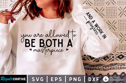 You are allowed to be both Sleeve Svg Design SVG Regulrcrative 