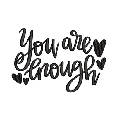 You Are Enough Embroidery Design, Christian Embroidery, Blessed Mama Embroidery File, Inspirational Quote Embroidery, 4 sizes Embroidery/Applique DESIGNS Nino Nadaraia 