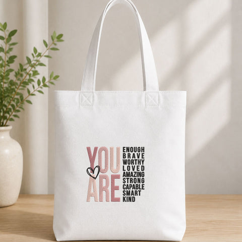 You Are Enough Machine Embroidery Design – Positive Affirmation Inspirational Embroidery File Embroidery/Applique DESIGNS PatternFeed8 