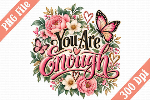 You Are Enough PNG Sublimation Craftlabsvg24 