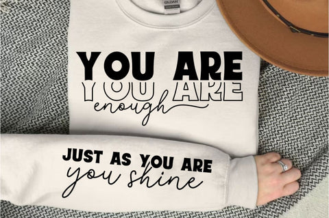 You Are Enough Sleeve SVG Design SVG Regulrcrative 