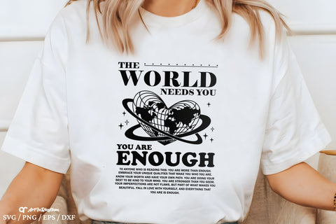 You are enough Svg, Positive Quote Svg, Motivational Svg, Streetwear Svg, Life Quote Svg SVG Artinrhythm shop 